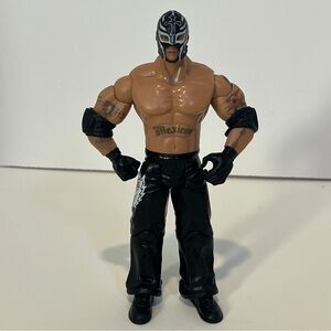 2003 WWE JAKKS Wrestler Wrestling Action Figure Rey Mysterio Black & White WWF